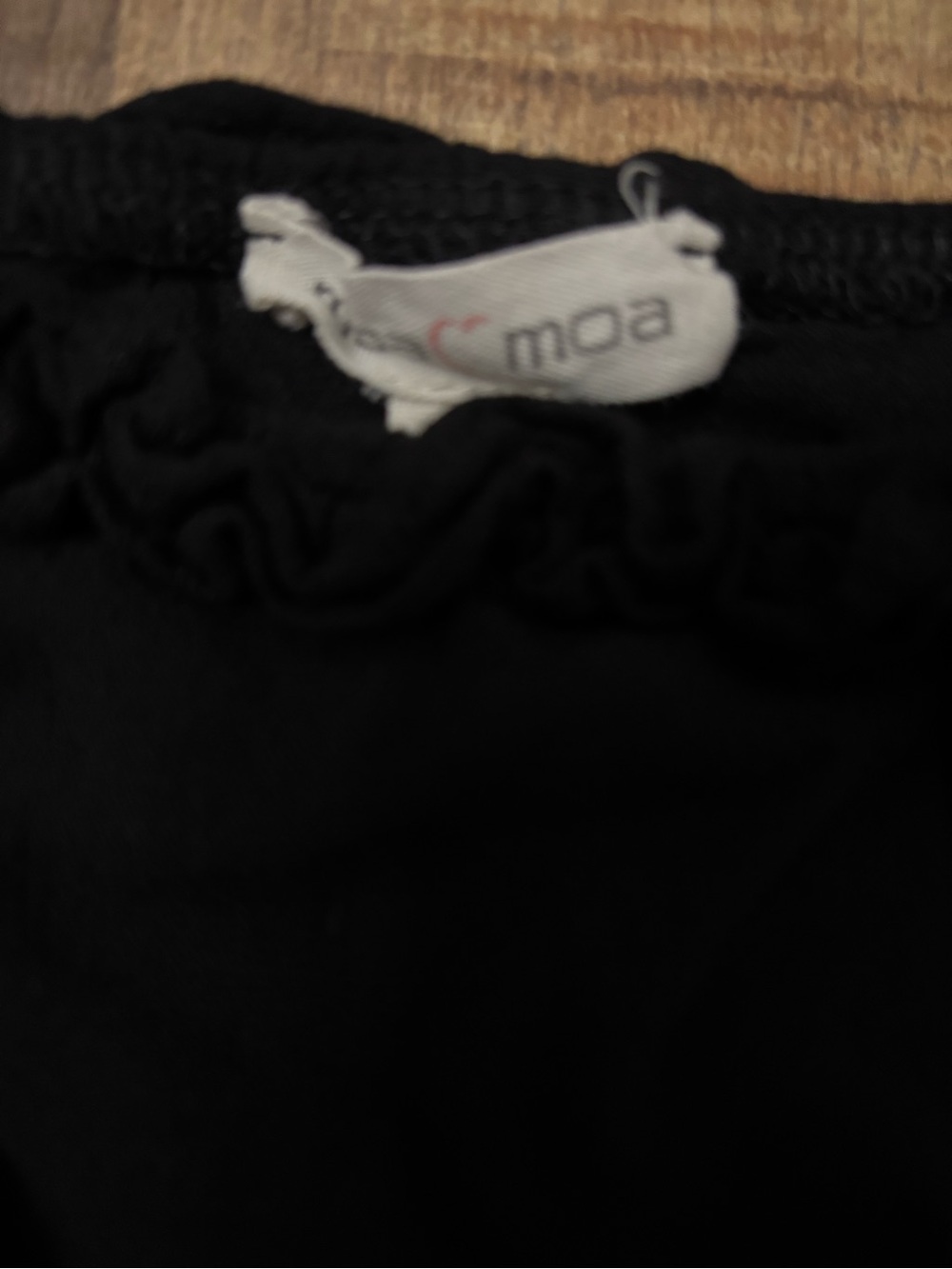 Moa Moa Black Ruffle baby doll cropped Tank Top - Women's size Medium - Picture 2 of 5